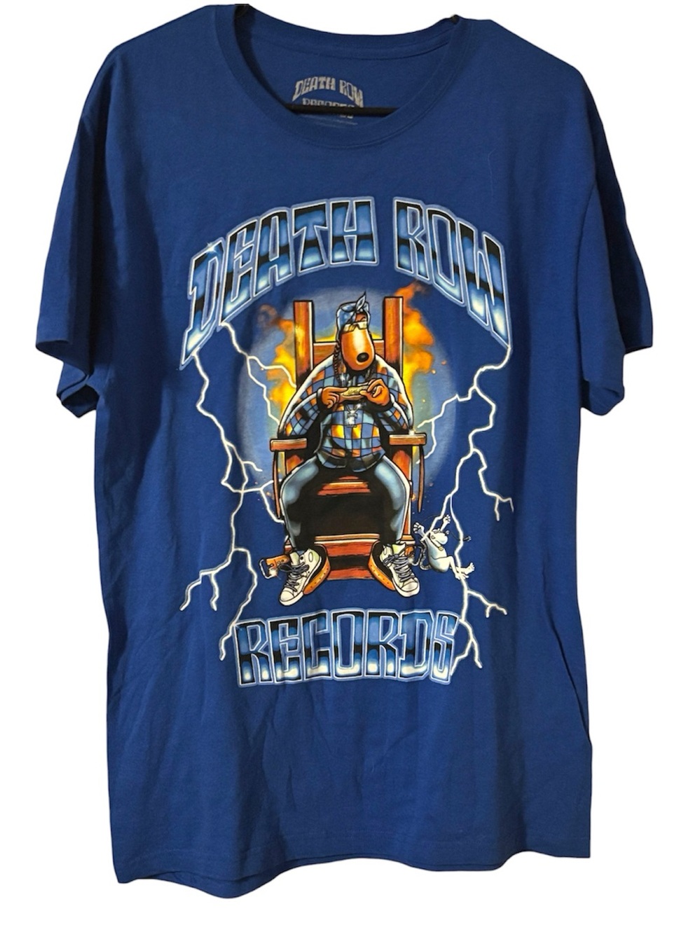 Death Row Records x Snoop Dogg size Medium - Album Cover T-shirt Blue.